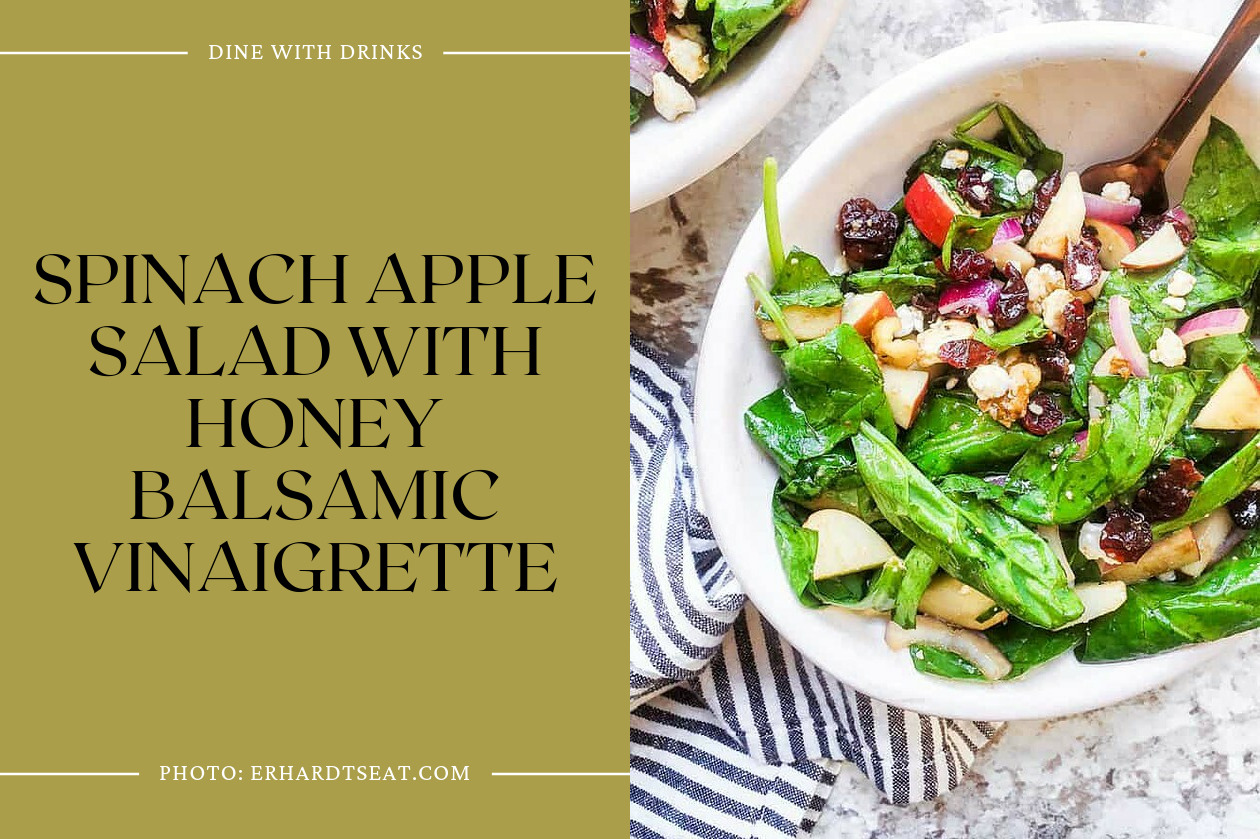Spinach Apple Salad With Honey Balsamic Vinaigrette