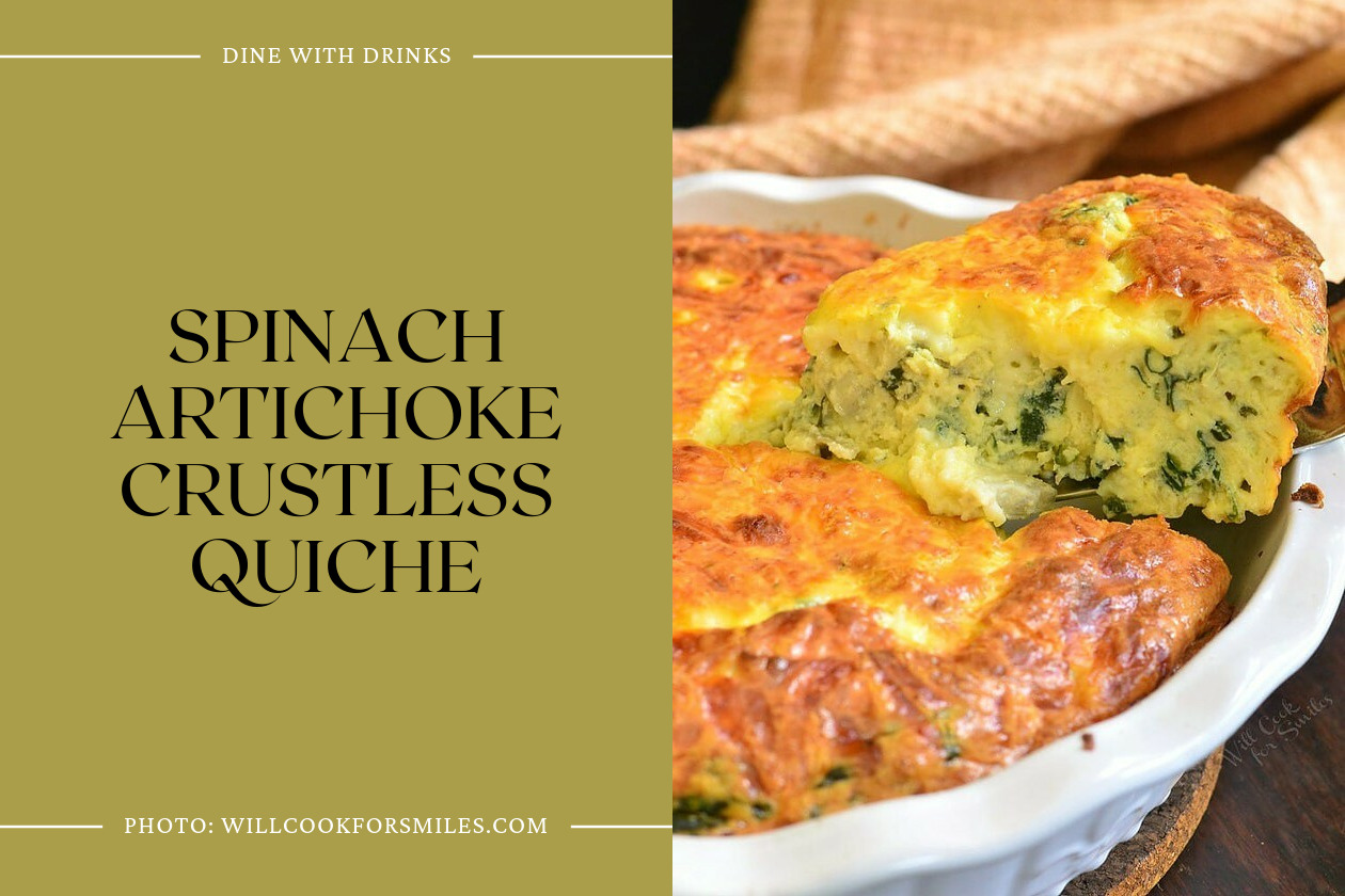 Spinach Artichoke Crustless Quiche