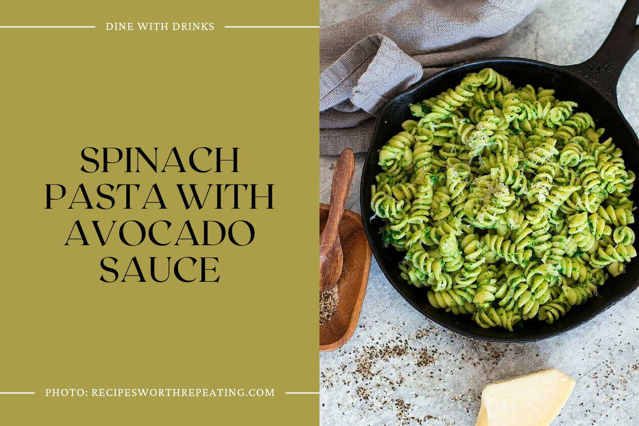 Spinach Pasta With Avocado Sauce