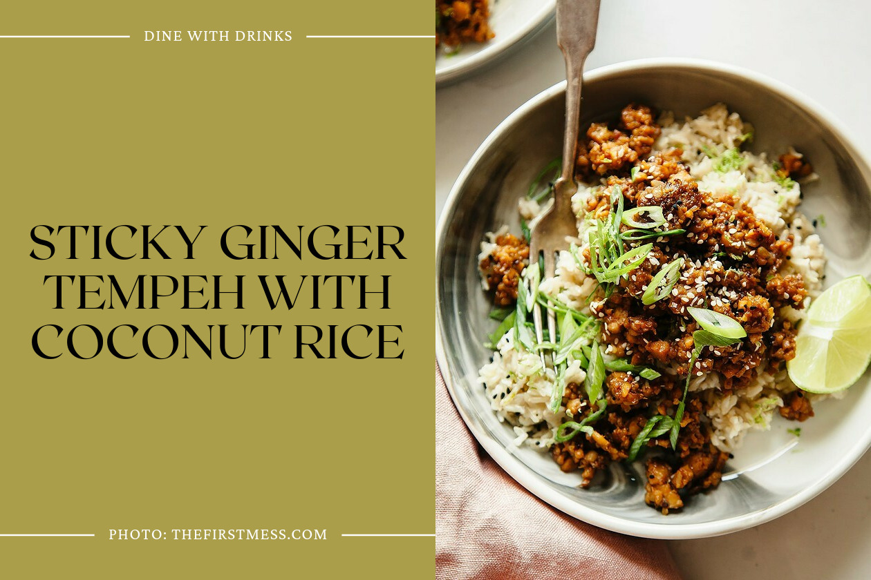 Sticky Ginger Tempeh With Coconut Rice