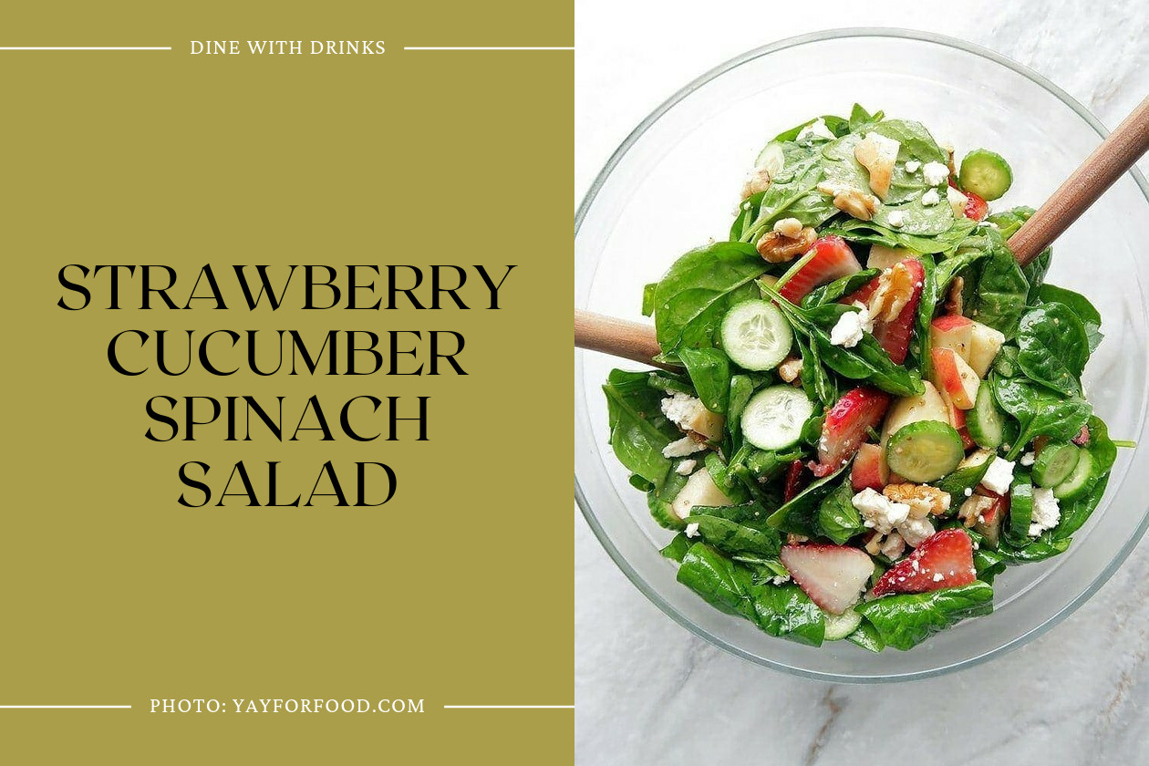 Strawberry Cucumber Spinach Salad