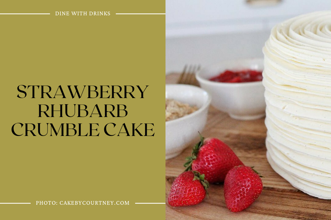 Strawberry Rhubarb Crumble Cake