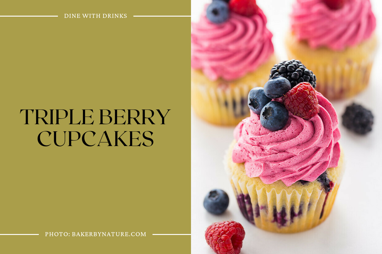 Triple Berry Cupcakes