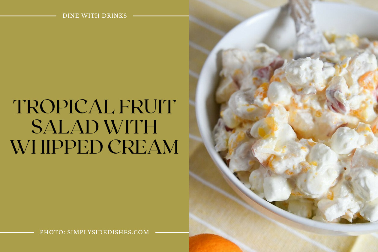 Tropical Fruit Salad With Whipped Cream