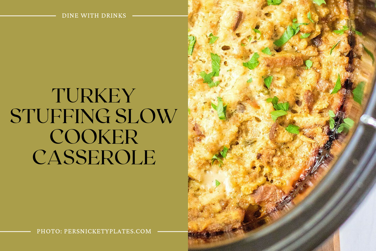 Turkey Stuffing Slow Cooker Casserole