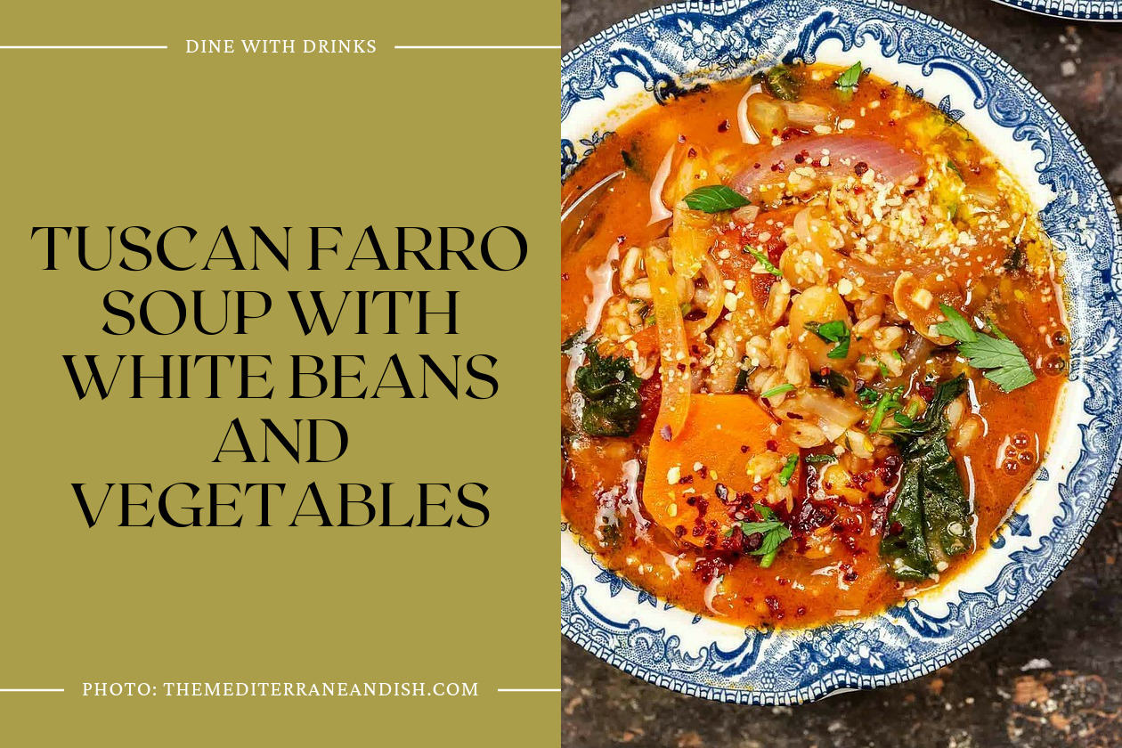 Tuscan Farro Soup With White Beans And Vegetables