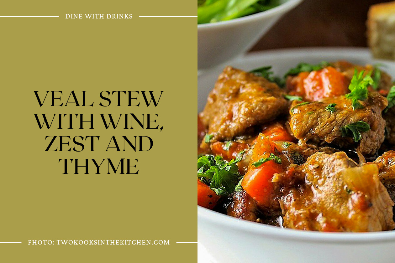 Veal Stew With Wine, Zest And Thyme