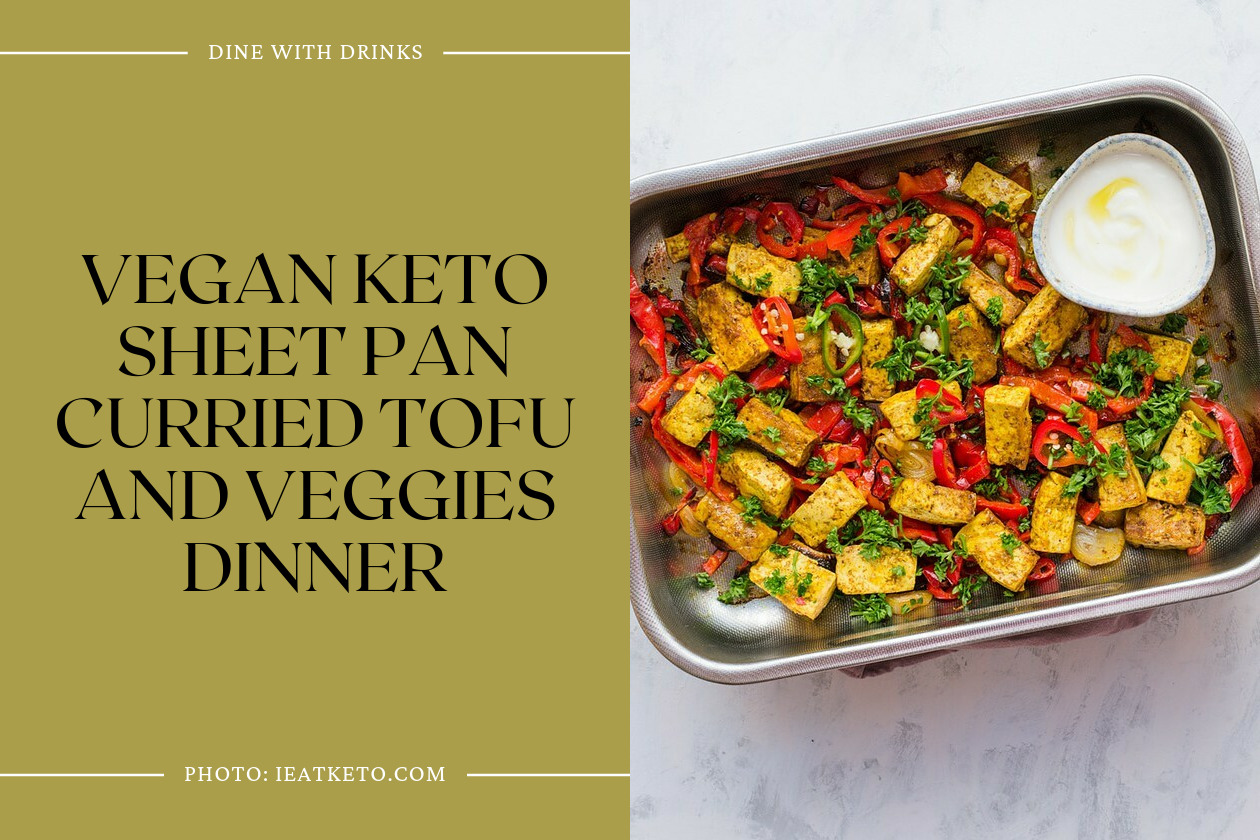 Vegan Keto Sheet Pan Curried Tofu And Veggies Dinner