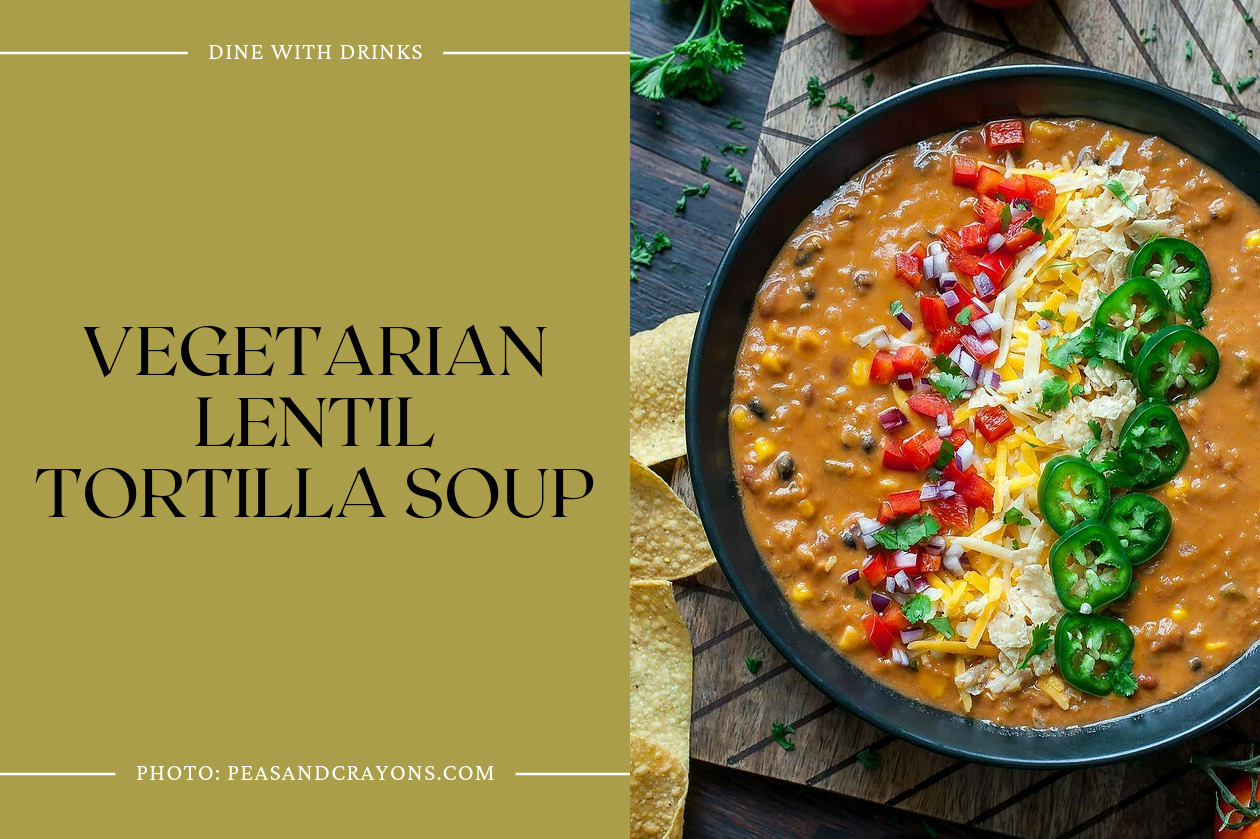 Vegetarian Lentil Tortilla Soup