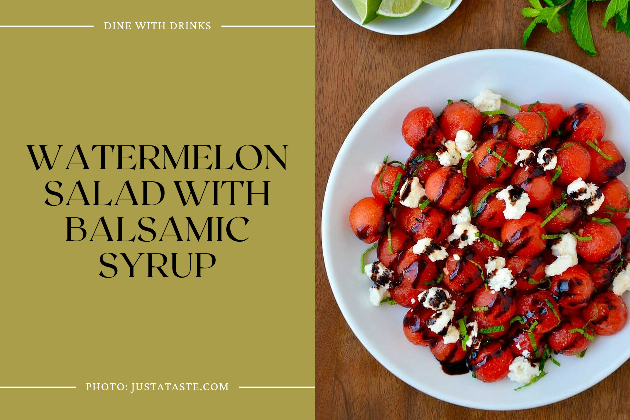 Watermelon Salad With Balsamic Syrup
