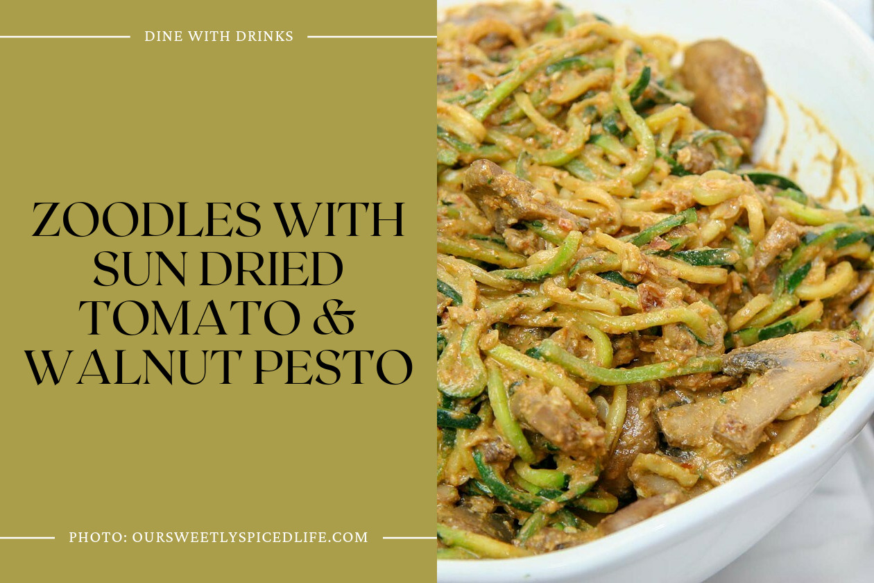 Zoodles With Sun Dried Tomato & Walnut Pesto