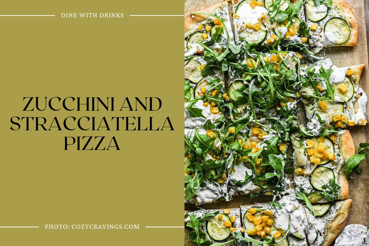 Zucchini And Stracciatella Pizza