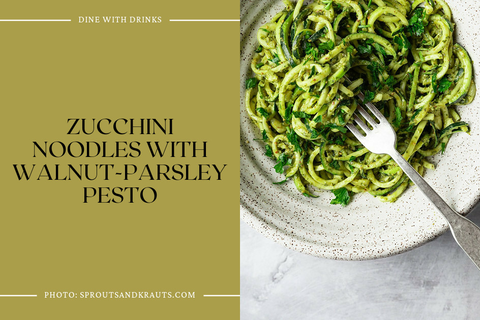 Zucchini Noodles With Walnut-Parsley Pesto