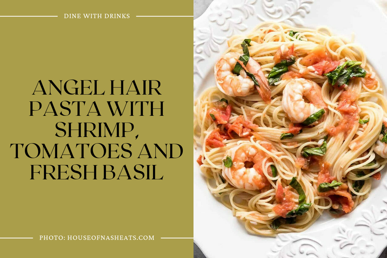 Angel Hair Pasta With Shrimp, Tomatoes And Fresh Basil