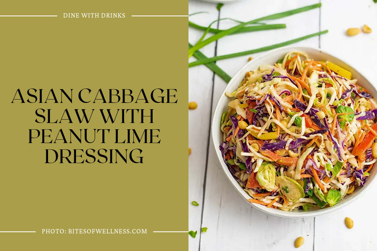 Asian Cabbage Slaw With Peanut Lime Dressing