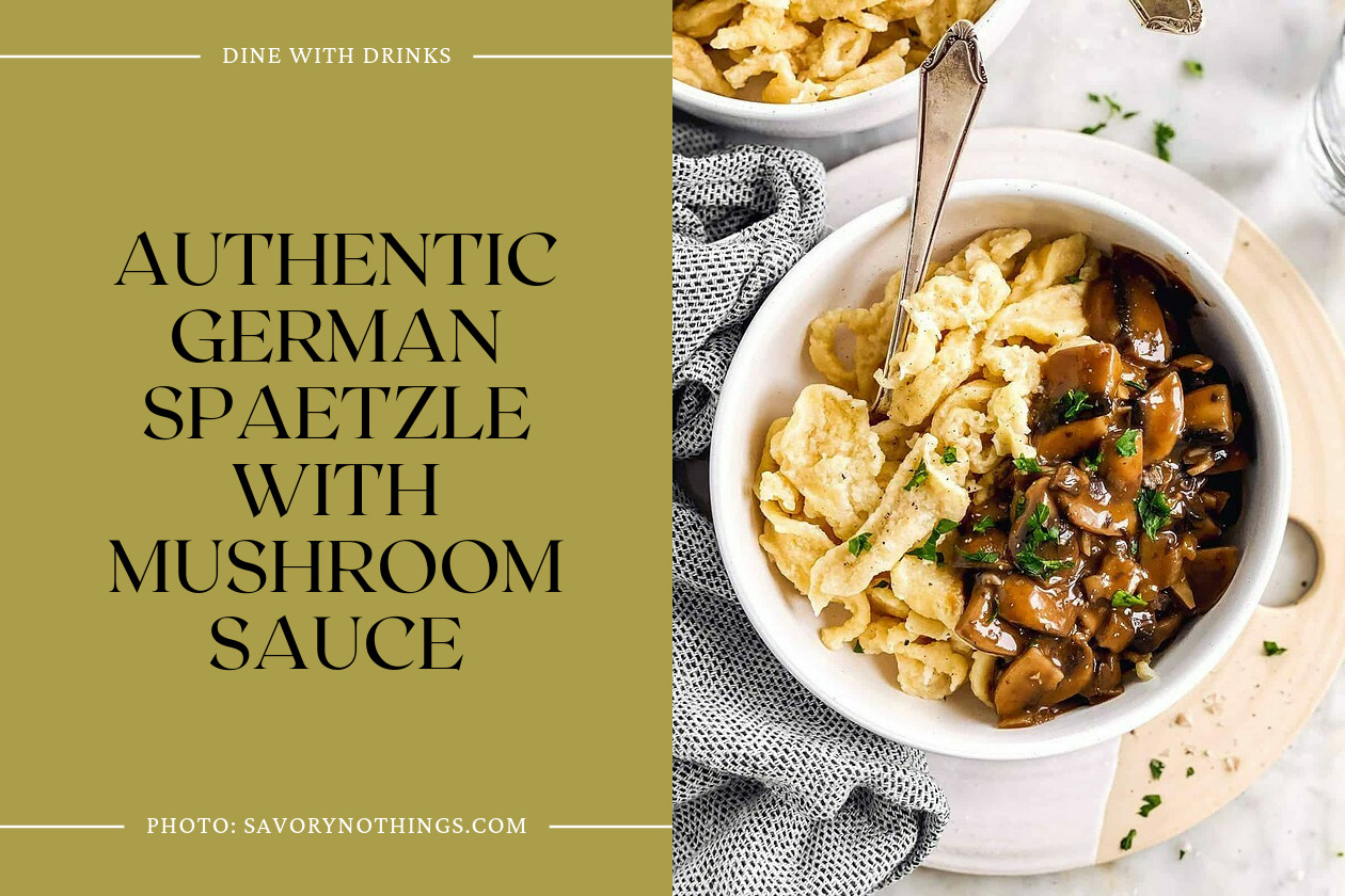 Authentic German Spaetzle With Mushroom Sauce