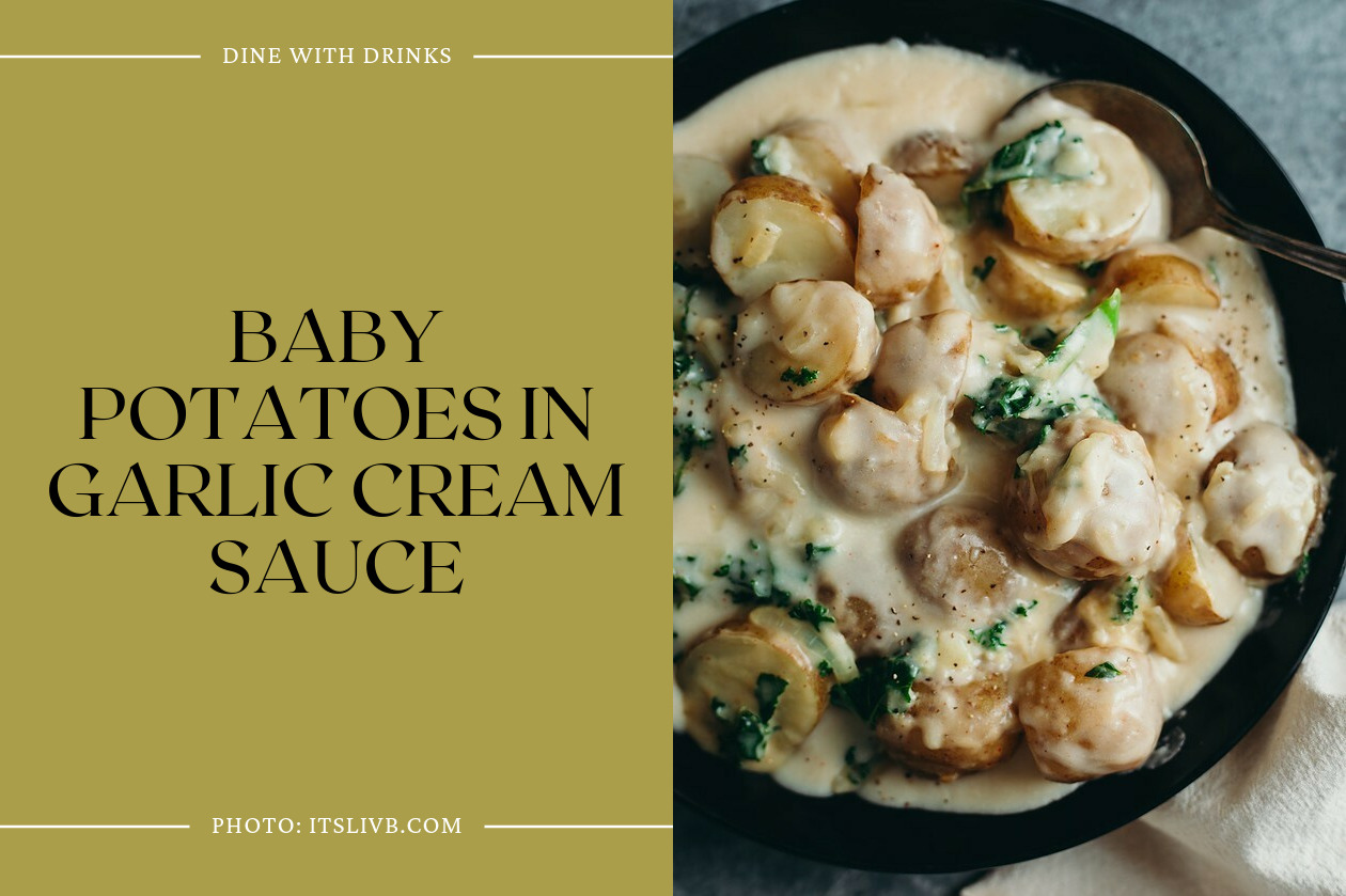 Baby Potatoes In Garlic Cream Sauce