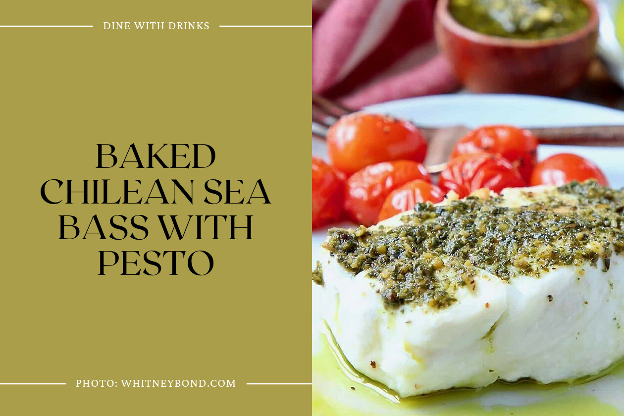 Baked Chilean Sea Bass With Pesto