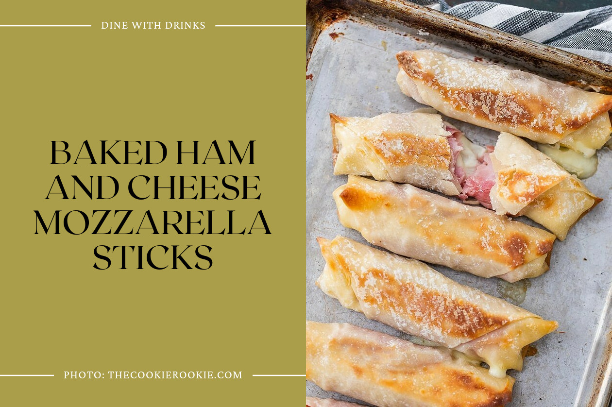 Baked Ham And Cheese Mozzarella Sticks