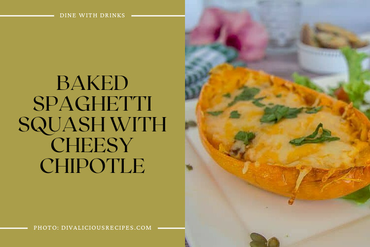 Baked Spaghetti Squash With Cheesy Chipotle