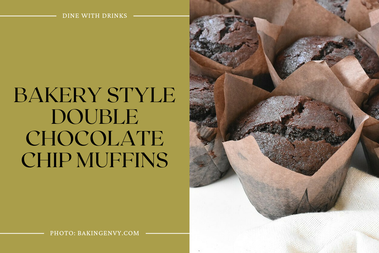Bakery Style Double Chocolate Chip Muffins