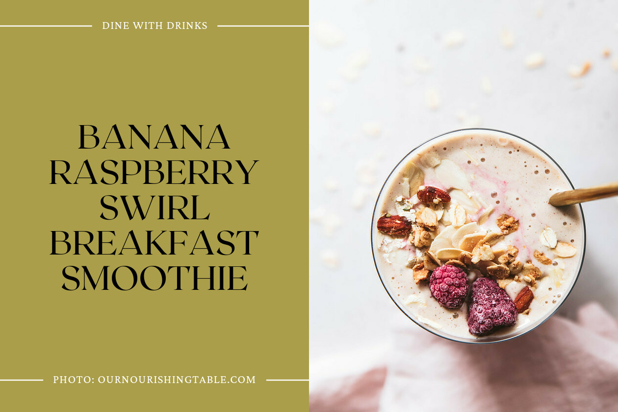 Banana Raspberry Swirl Breakfast Smoothie