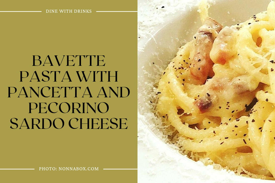 Bavette Pasta With Pancetta And Pecorino Sardo Cheese
