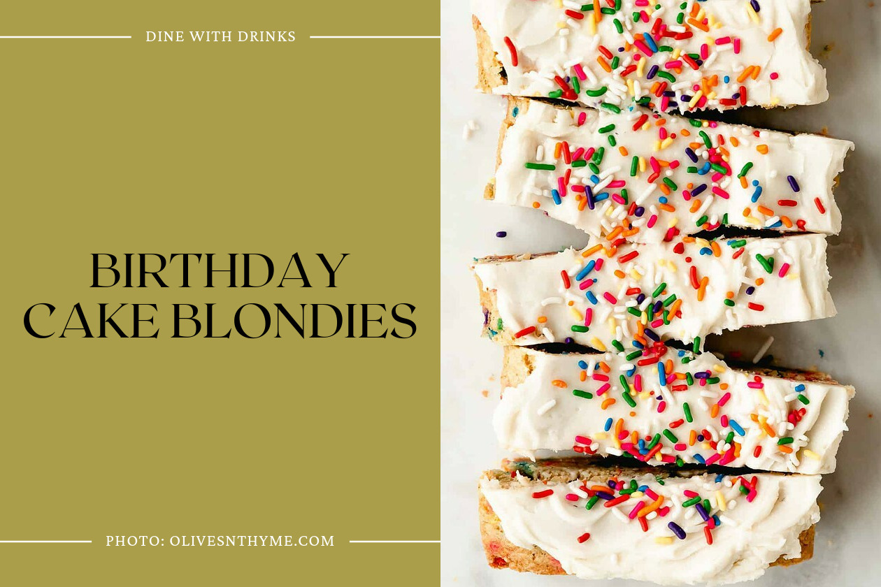 Birthday Cake Blondies