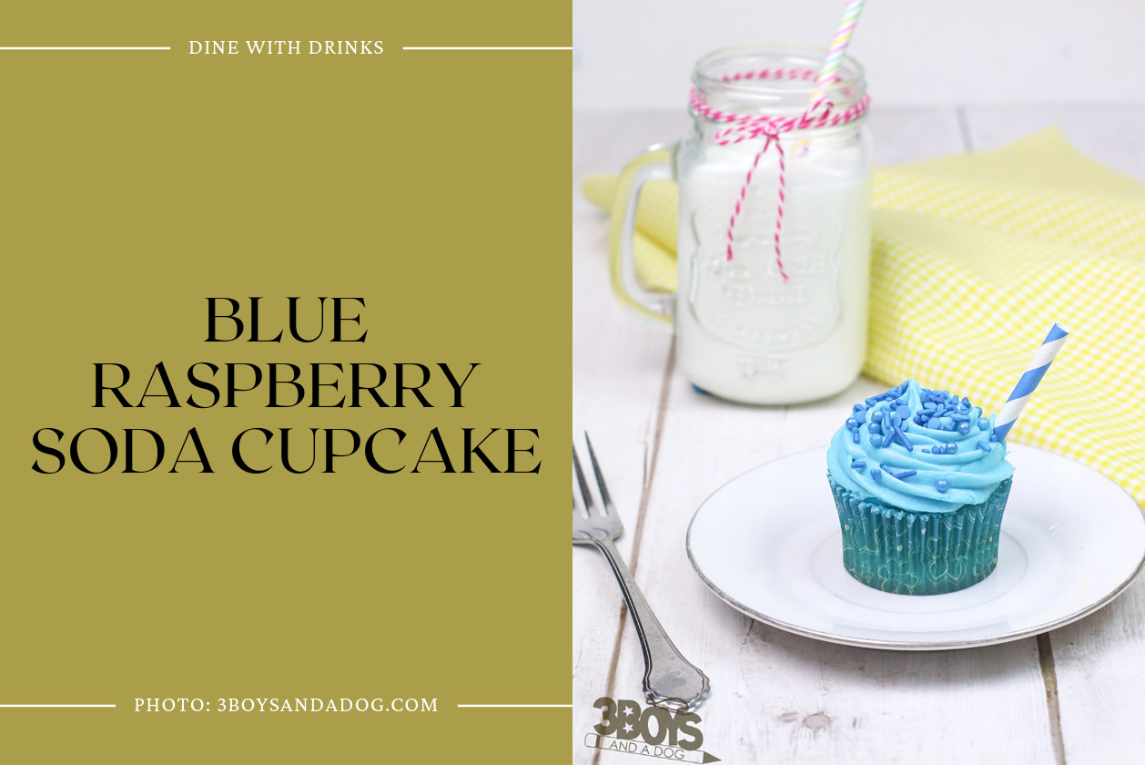 Blue Raspberry Soda Cupcake