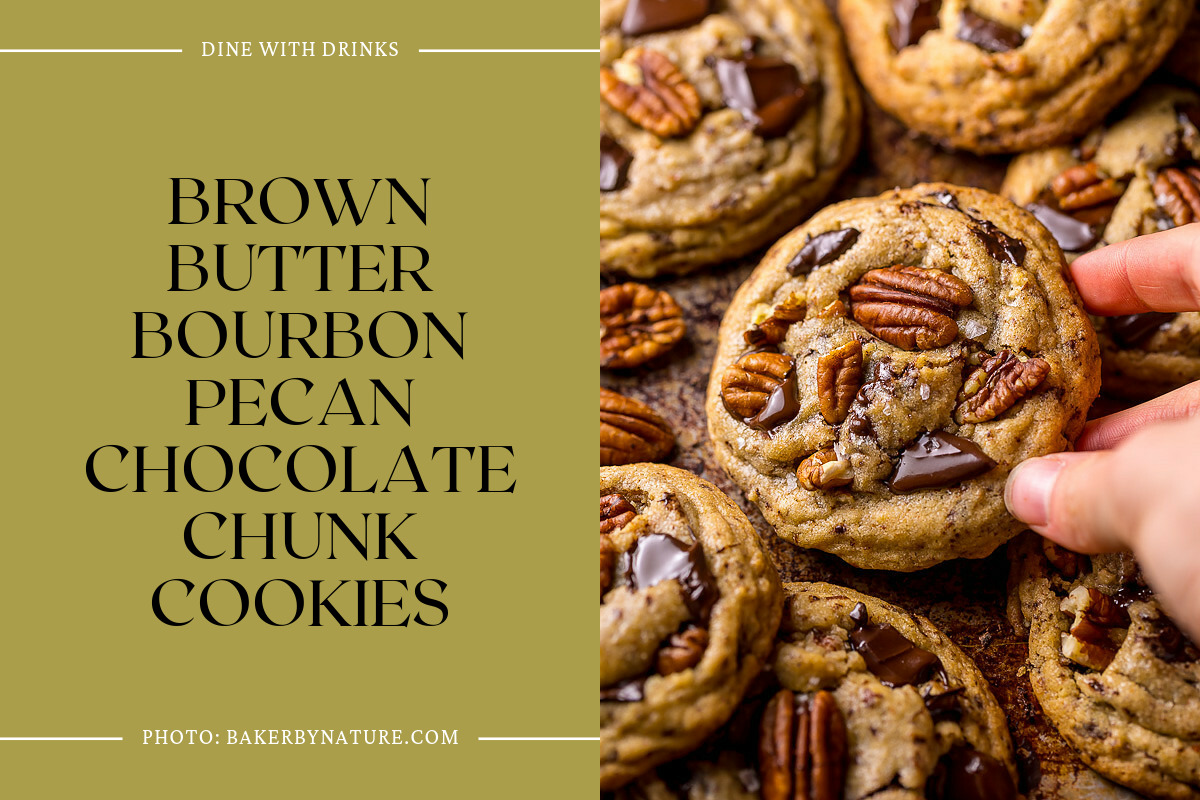 Brown Butter Bourbon Pecan Chocolate Chunk Cookies