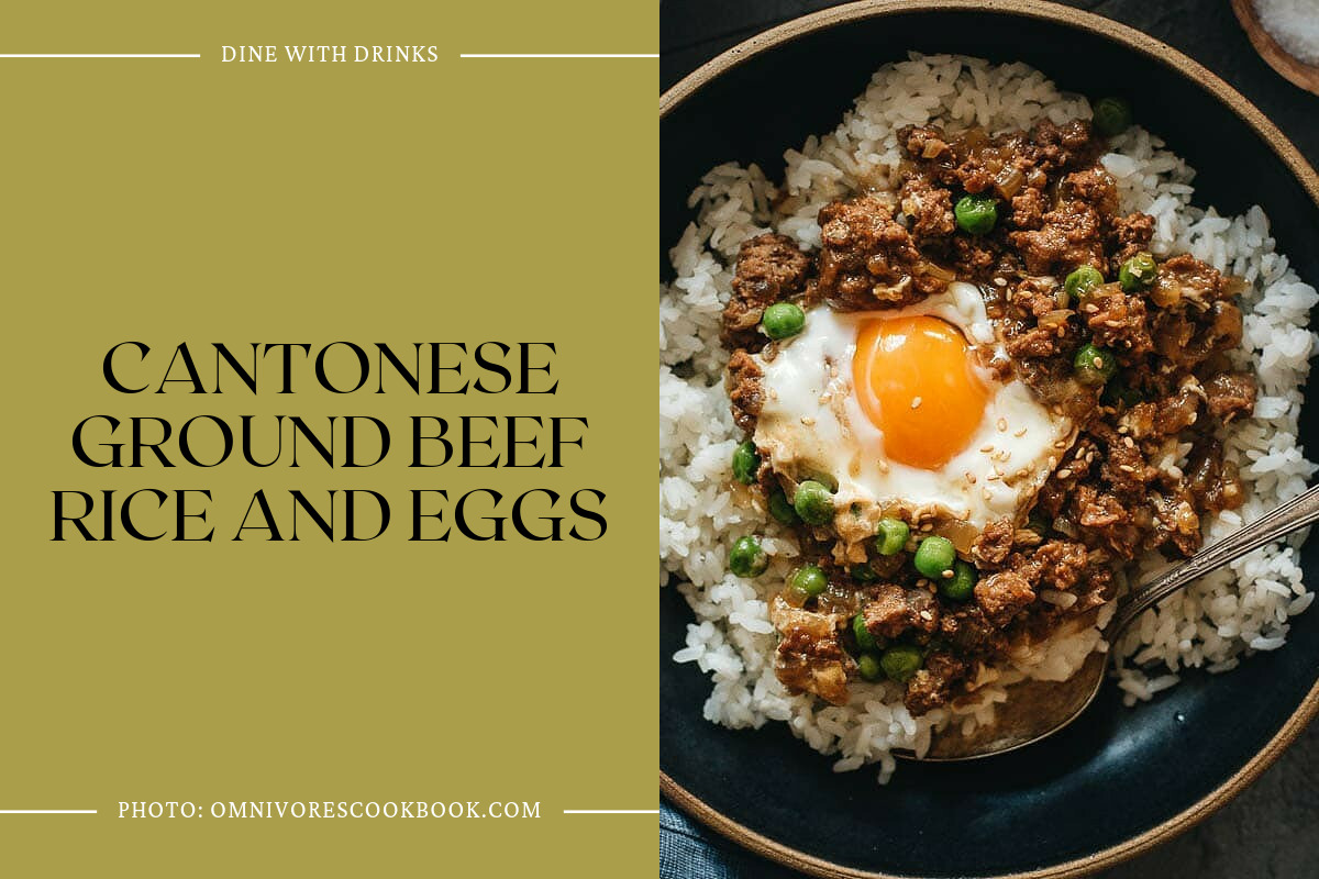 Cantonese Ground Beef Rice And Eggs