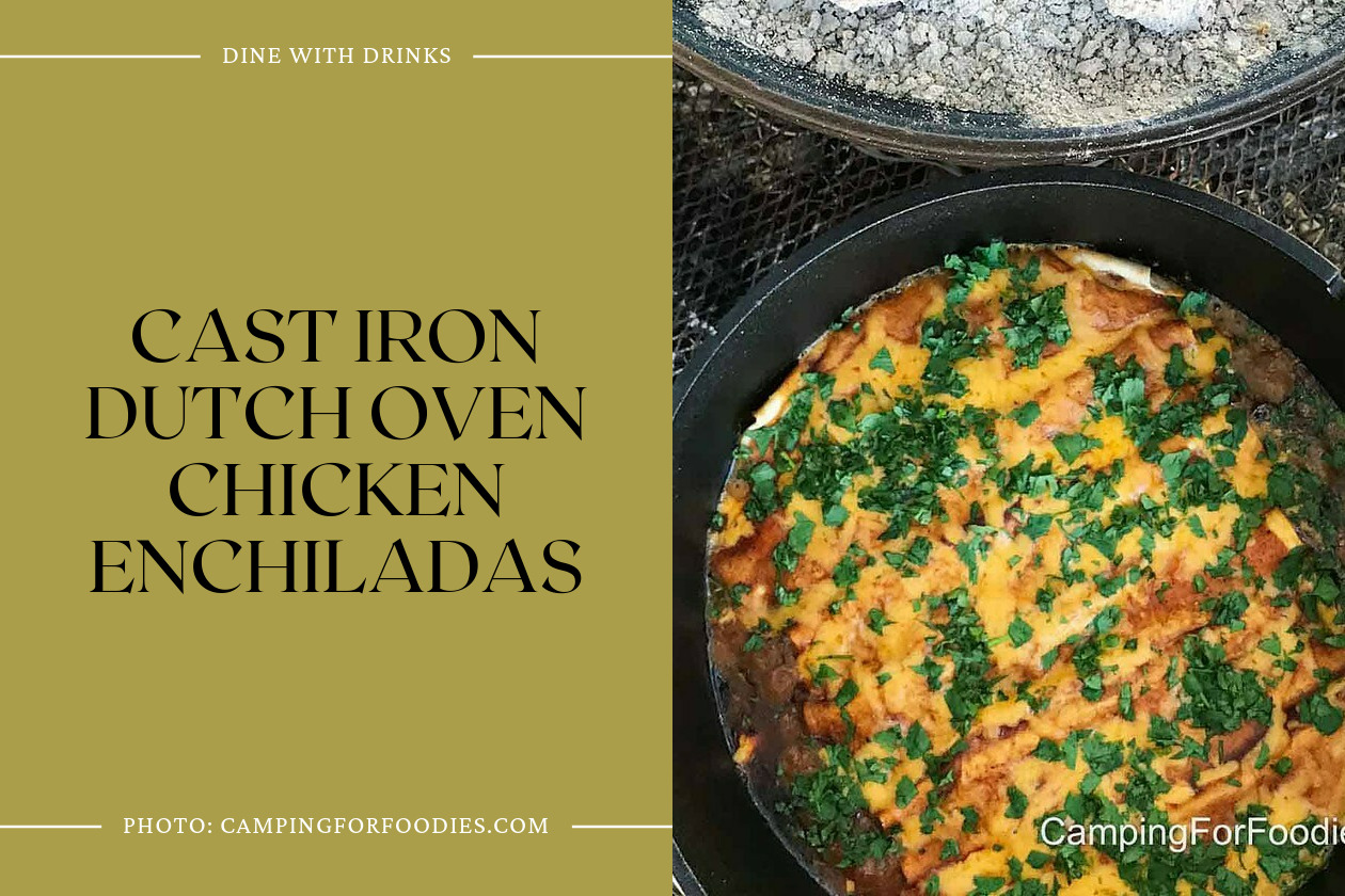 Cast Iron Dutch Oven Chicken Enchiladas
