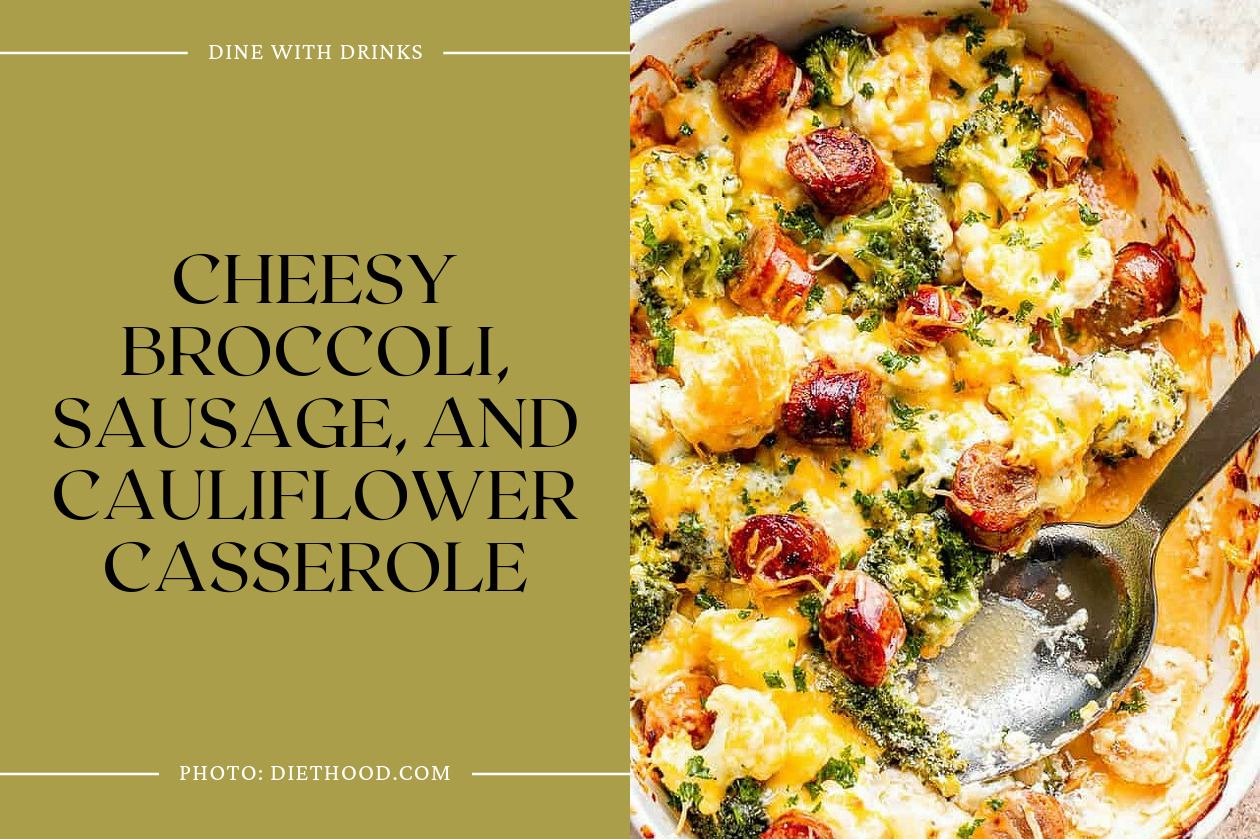 Cheesy Broccoli, Sausage, And Cauliflower Casserole