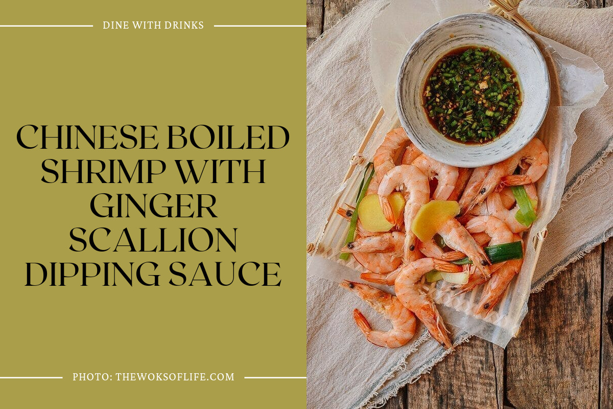 Chinese Boiled Shrimp With Ginger Scallion Dipping Sauce