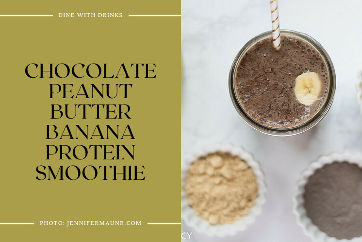 Chocolate Peanut Butter Banana Protein Smoothie