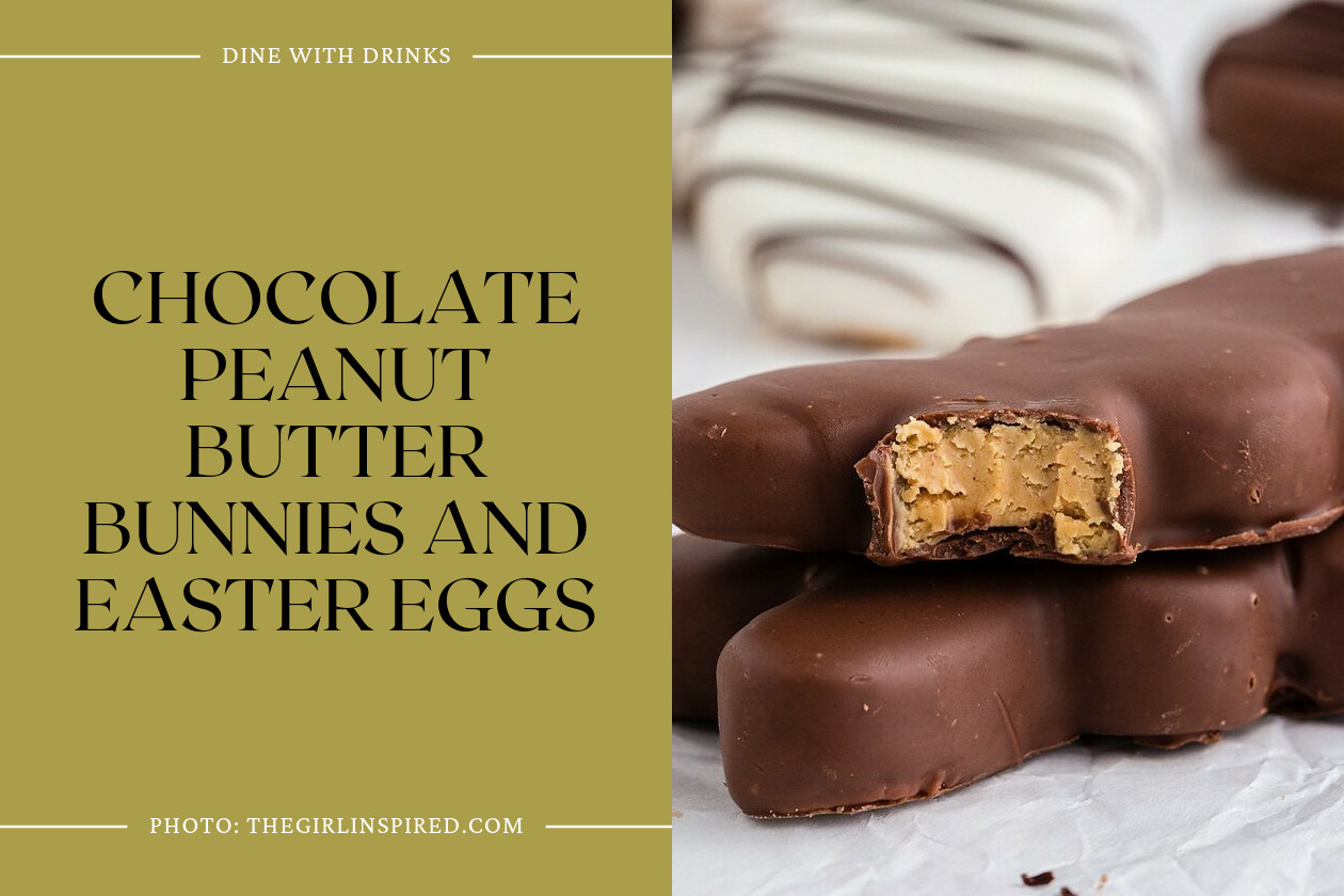 Chocolate Peanut Butter Bunnies And Easter Eggs