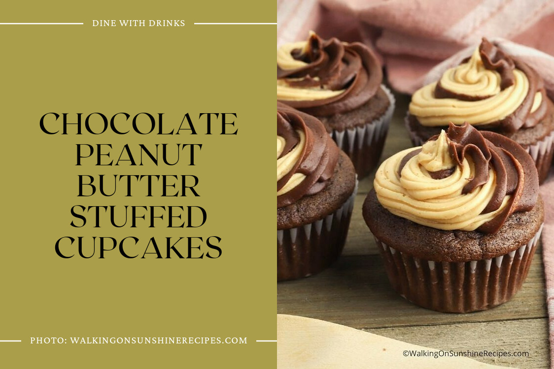 Chocolate Peanut Butter Stuffed Cupcakes