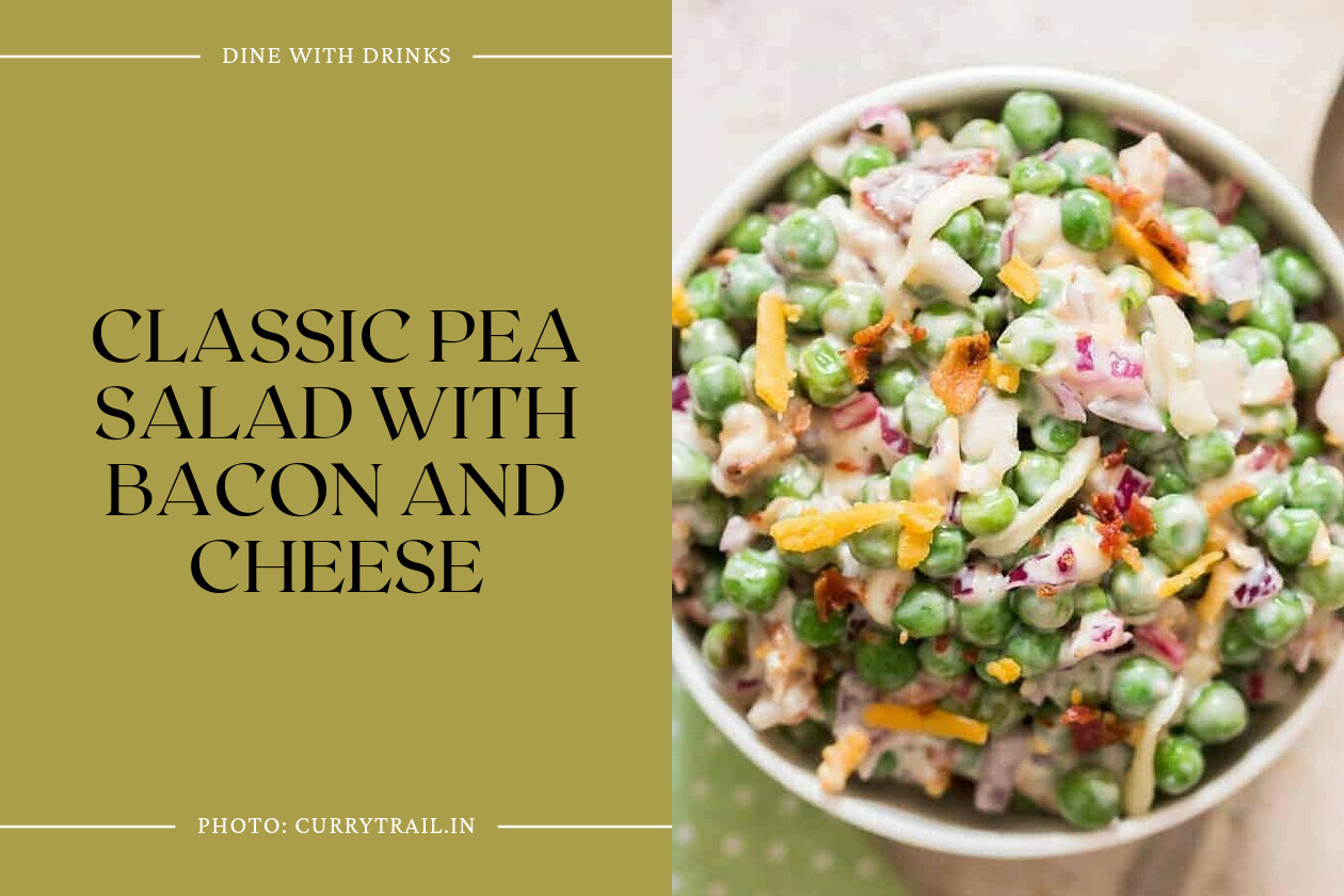 Classic Pea Salad With Bacon And Cheese