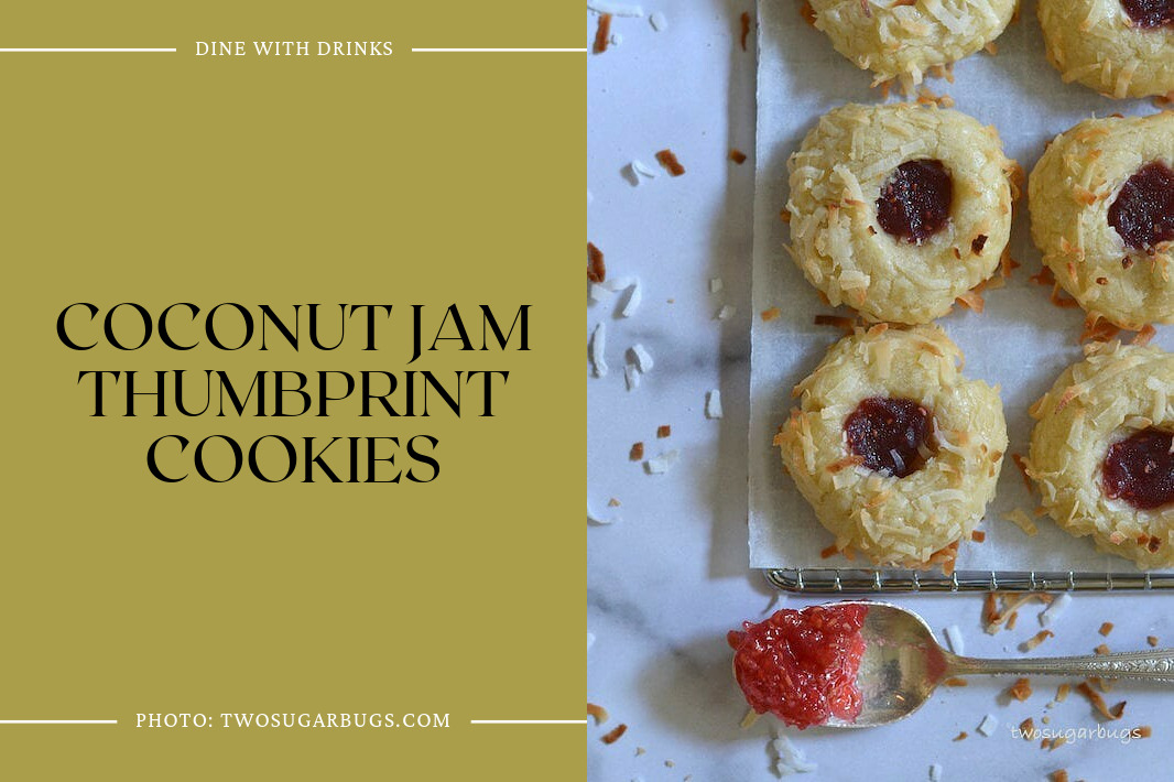 Coconut Jam Thumbprint Cookies