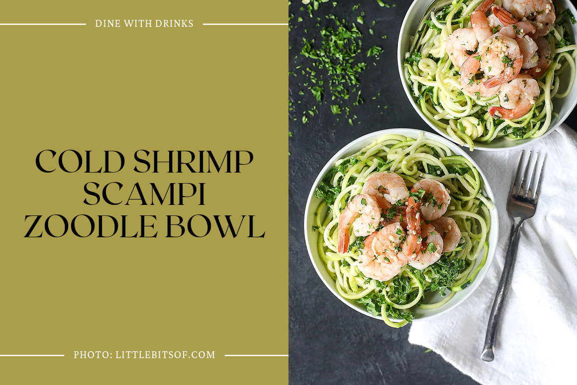 Cold Shrimp Scampi Zoodle Bowl