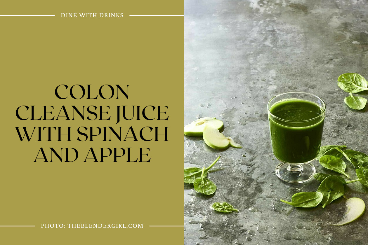 Colon Cleanse Juice With Spinach And Apple