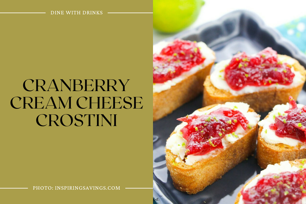 Cranberry Cream Cheese Crostini