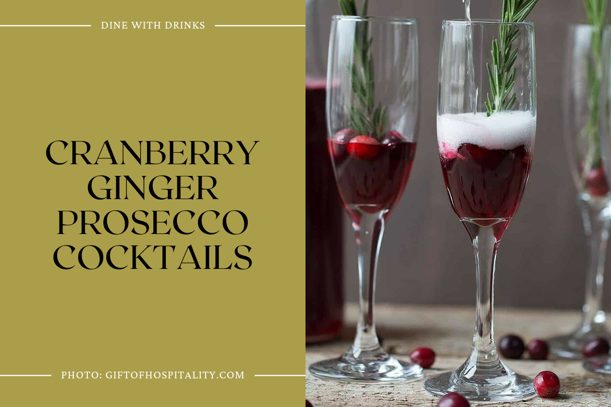 Cranberry Ginger Prosecco Cocktails
