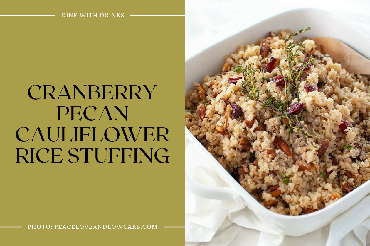 Cranberry Pecan Cauliflower Rice Stuffing