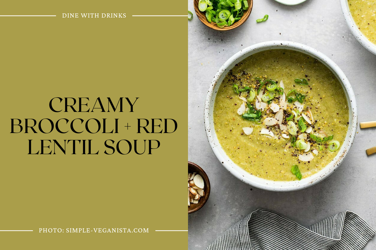 Creamy Broccoli + Red Lentil Soup
