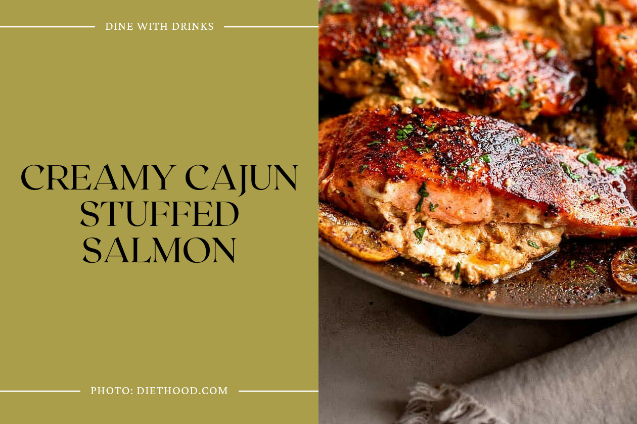 Creamy Cajun Stuffed Salmon