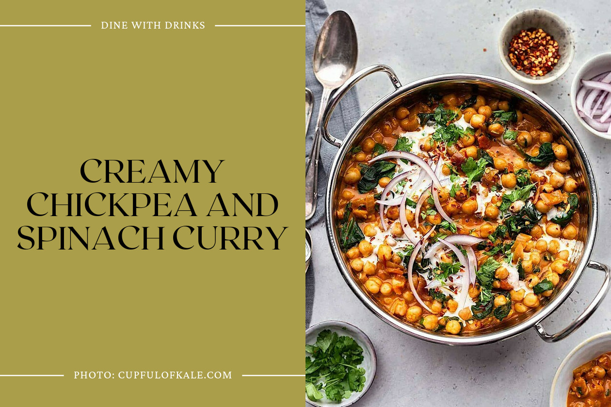 Creamy Chickpea And Spinach Curry