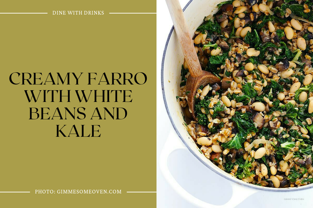 Creamy Farro With White Beans And Kale
