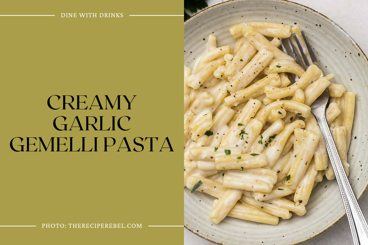 Creamy Garlic Gemelli Pasta