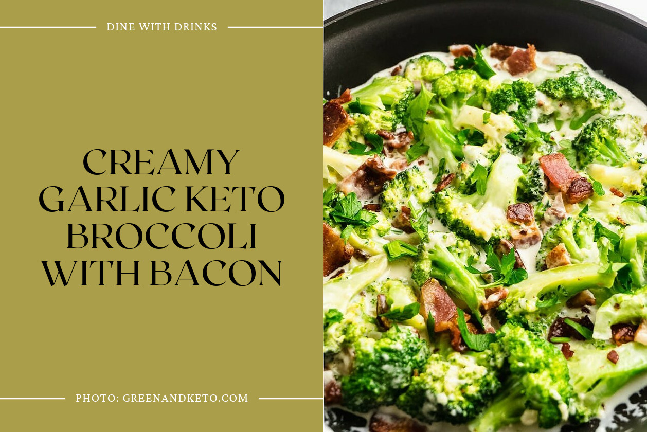 Creamy Garlic Keto Broccoli With Bacon